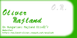 oliver majland business card